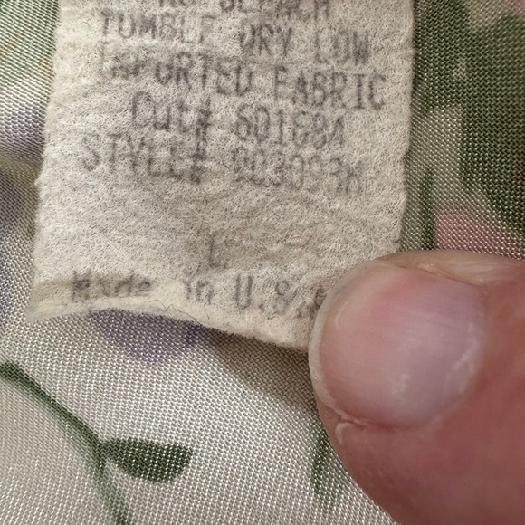 Vintage Floral‎ Slip Dress/Neglige Size L Made in USA - Picture 7 of 9